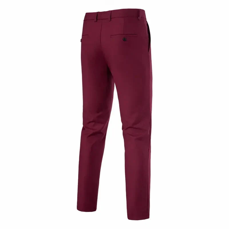 Suit Men's (Blazer+ Vest + Trousers) Fashionable Business Solid-color Wedding British-style Workwear, Casual Performance Suit