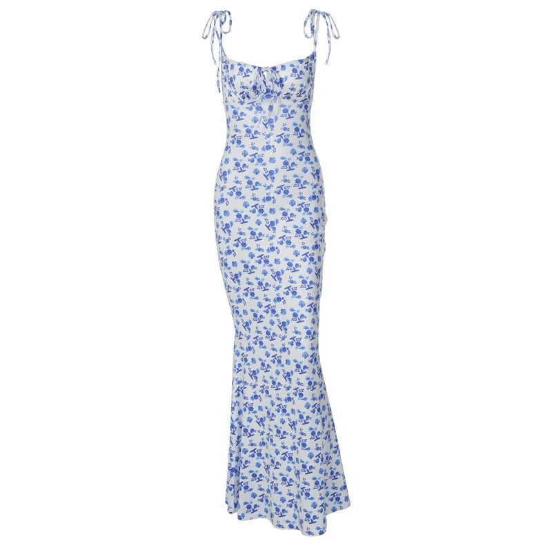 Women Elegant Floral Beach Vacation Bodycon Streetwear Long Dress 2026 Summer Clothes Wholesale Items For Business