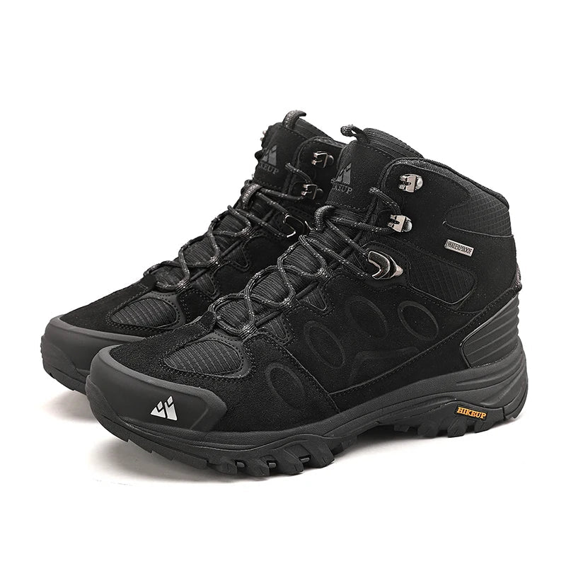 High-Top Men Hiking Boot Winter Outdoor Shoes Lace-Up Non-slip Sports Casual Trekking Boots Man Suede Warm Shoes