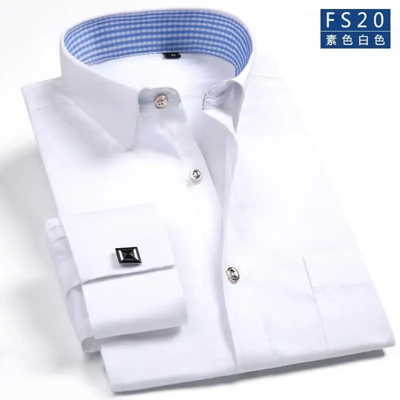Men's Business Dress Long Sleeve Shirt