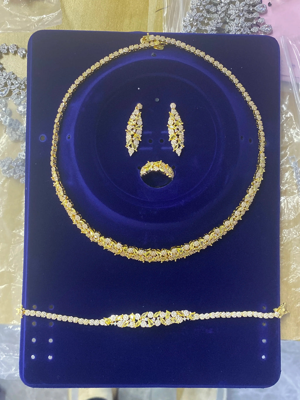 2023 Hot Selling 4-Piece Jewelry Set Cubic Zirconia for Women's Wedding Party Wedding Accessories Dubai, Saudi Arabia