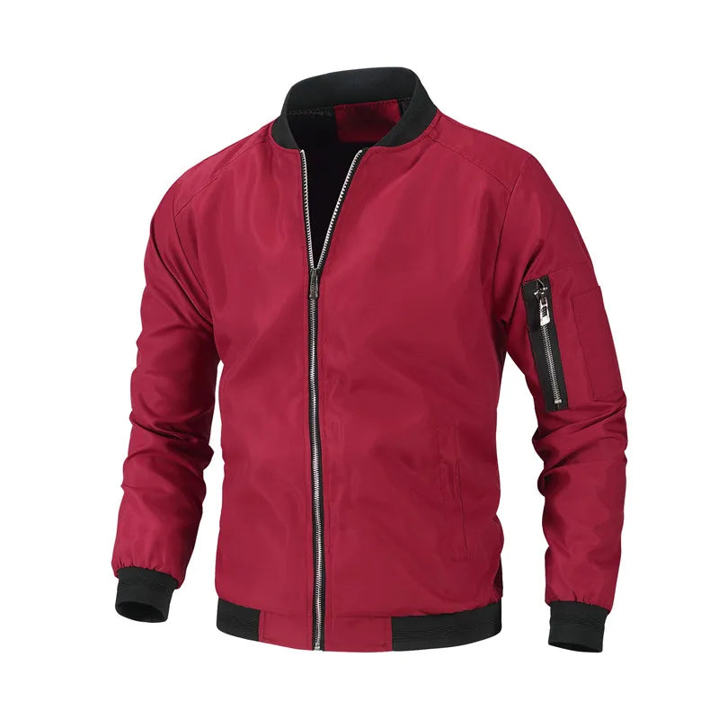 جاكيت رجالي صلب كاجوال واقي من الرياح بومبر معطف ربيع خريف جديد حار للرجال سترة واقية من الرياح ضيقة معاطف رجالية مقاس كبير 6XL