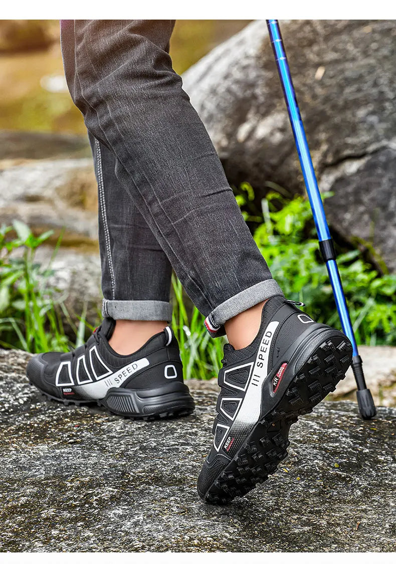 Men's Waterproof Hiking Shoes, Outdoor Sports Shoes,Lace-up Hiking Shoes, Women's Hiking Shoes, Non-slip Tactical Hunting Shoes