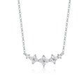 Flowers All Moissanite Necklace Gradient Smile Pendant for Women Girls Birthday Gift Couple Jewelry S925 Sterling Silver