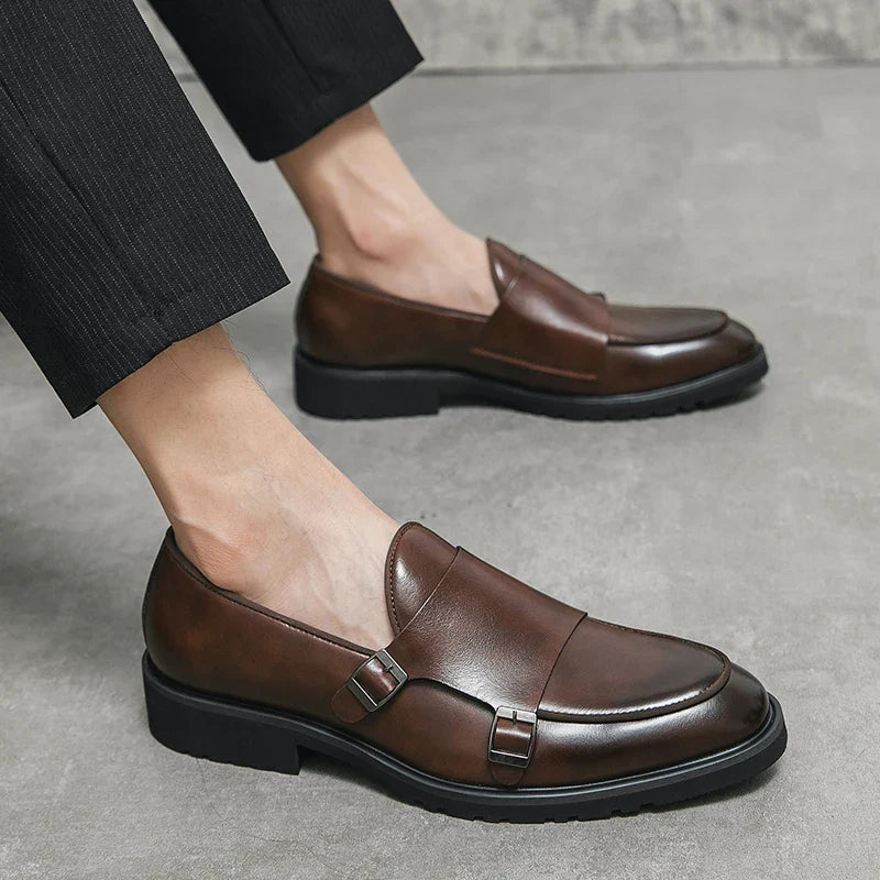 2026 Man Split Leather Shoes Rubber Sole Man Business Office Male Dress Lether Shoes Genuine Leather Wedding Party Shoes Plus 46