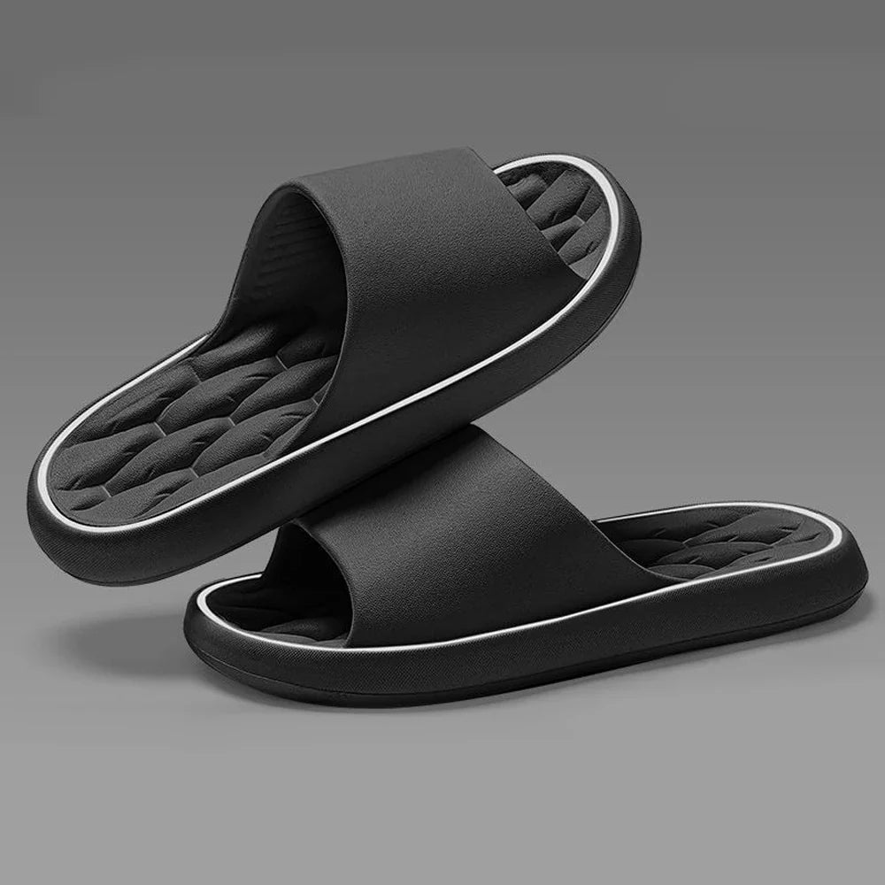 BASATU Fashion Summer Cartoon Home Shoes Non-slip Soft Slides Lithe Comfort Sandals Men Women Couple Slippers Trendy Slippers