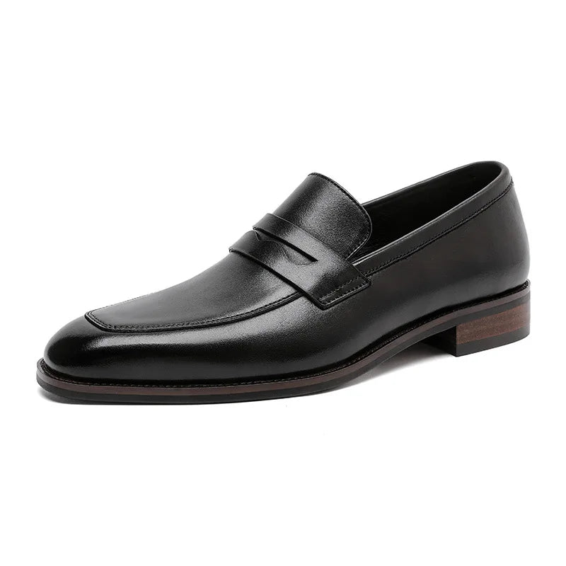 Loafer Shoes For Men Genuine Leather Mens Shoes Driving Shoes Leisure Business Lazy Shoes Plus Size 37-47