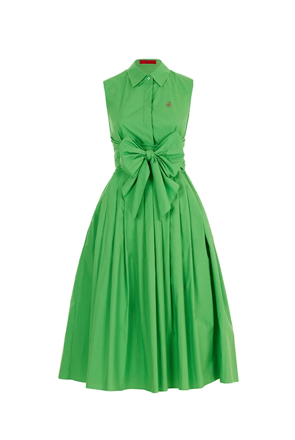 2024 Summer New Casual Commuting Elegant Lapel Women's Dress Fashion Solid color Ruched Buttoned V Neck Shirt Dresses