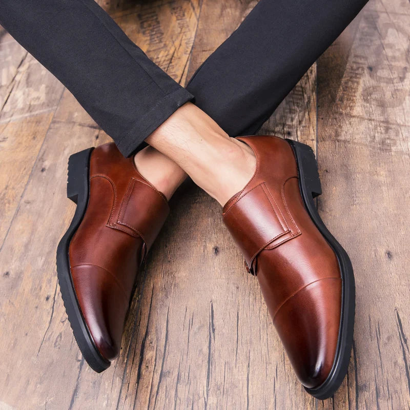 Men Oxfords Shoes Genuine Leather Luxury Men Dress Shoes Lace Up British Business Casual Shoes Men Wedding Shoes Chaussure Homme
