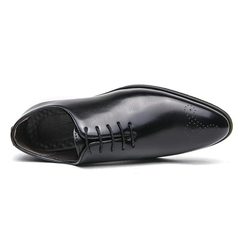 Men's Genuine Leather Dress Shoes Classic Oxford Soft Comfortable Lining Non-Slip Rubber Sole Business Office Formal Occasions