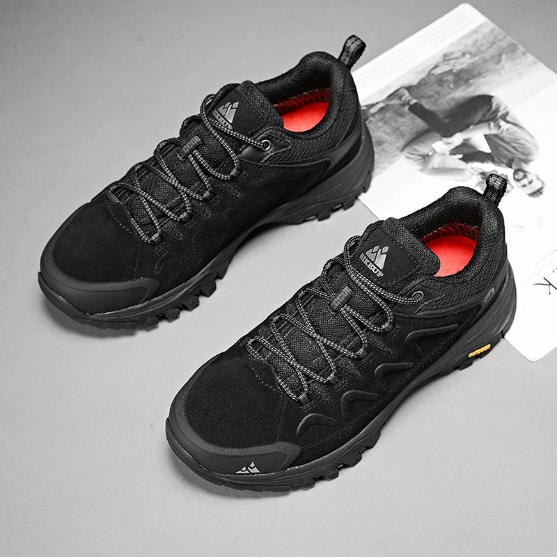 Leather Men Shoes for Men's Casual Shoes Fashion Waterproof Winter Luxury Designer Brand Work Boots Man Non-slip Sneakers