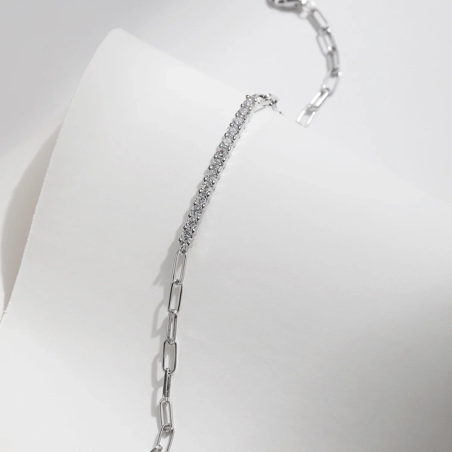 Sparkling D Color Moissanite Bracelet 925 Sterling Silver Lock Stackable Trendy Bracelets For Women Jewelry With Gift Box