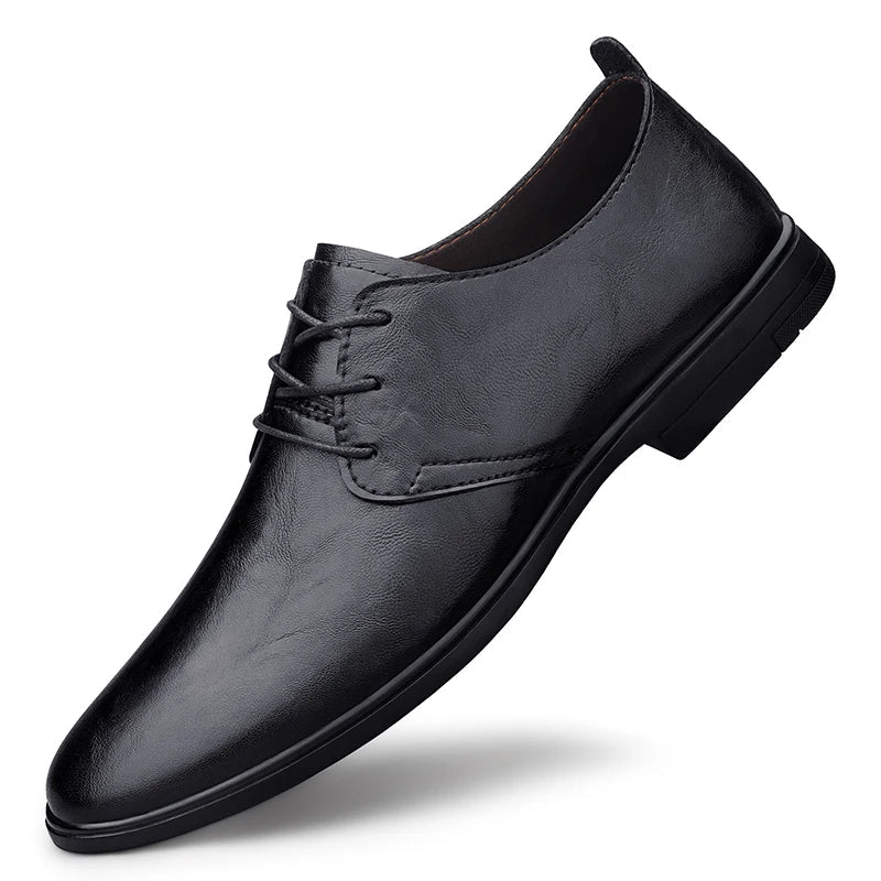 High Quality Handmade Casual Leather Business Shoes Mens Formal Oxford Office Shoes Fashion Lace-up Casual Flat Designer Shoes