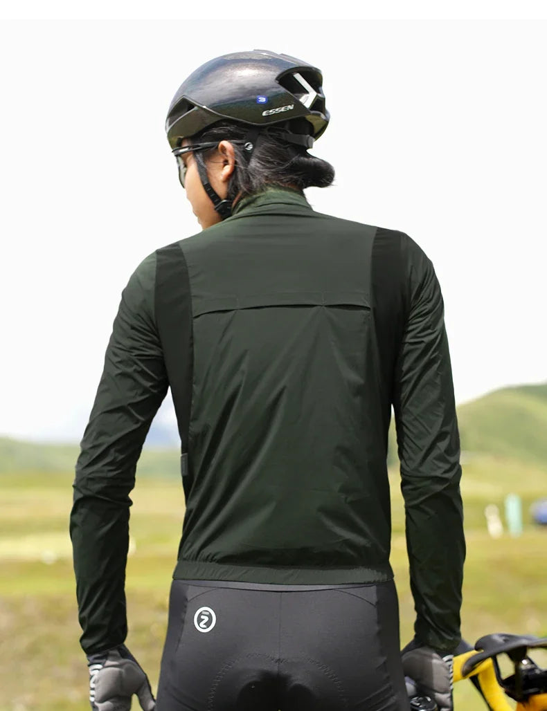 New Cycling Jacket Men's Windproof Cycling Jacket Road Bike Waterproof Jacket Double-ended Zipper Cycling Equipment
