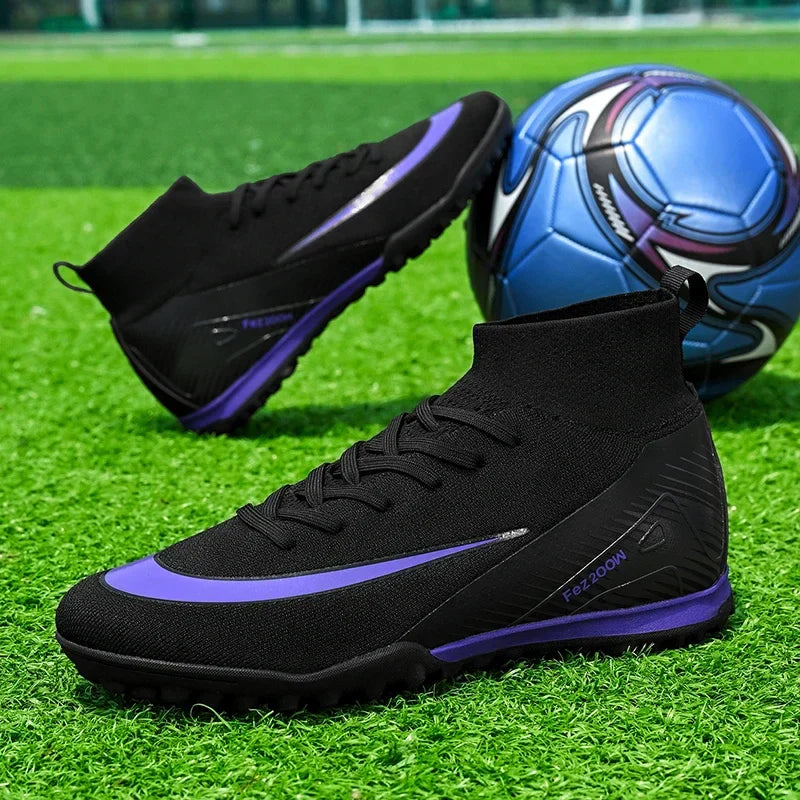 New Men Football Boots Match Long Spikes Soccer Shoes Cleats Boys Comfortable Training Sport Adult Breathable Outdoor Non Slip