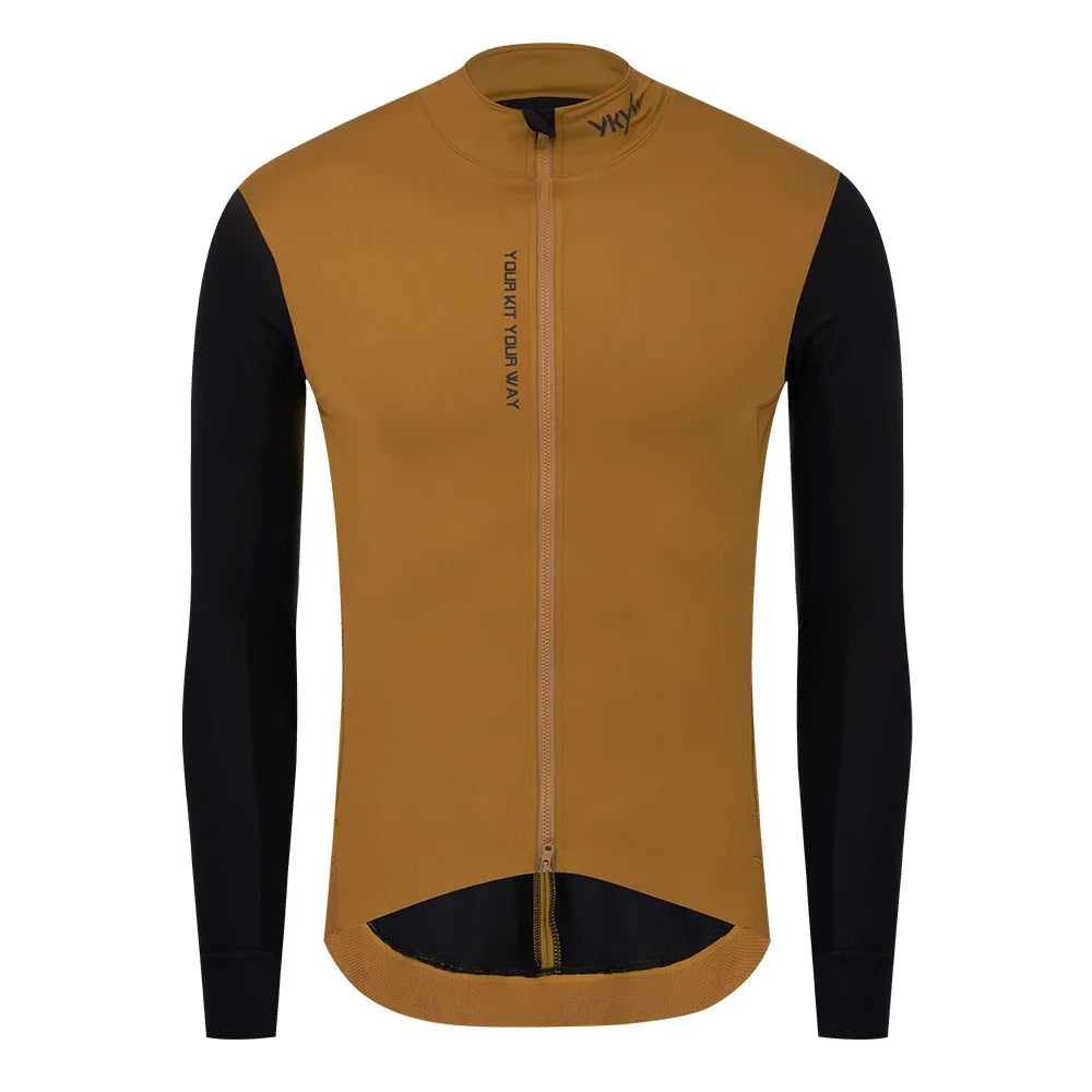 Men's Windproof Waterproof Long Sleeve Cycling Jacket MTB Bike Coat Bicycle Sports Windbreaker Double Zipper Cycling Jersey