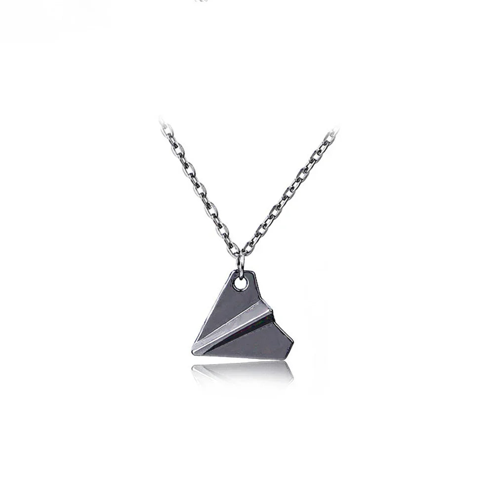 Hot Paper Airplane Pendant Necklace Classic Hot Band One and Direction Periphery Necklace Souvenir Jewelry for Fans Supporters