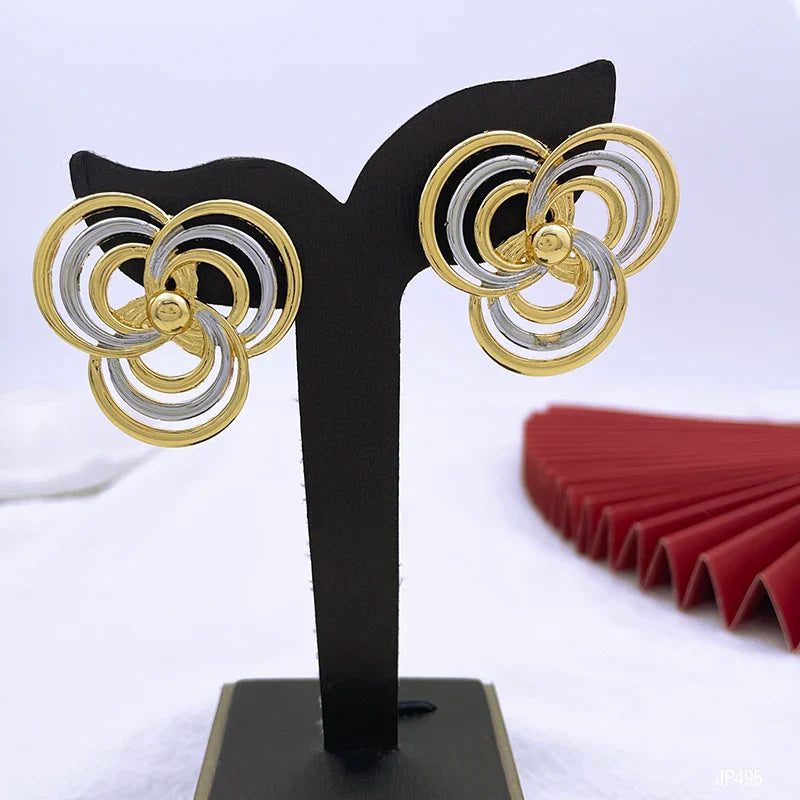 Elegant Women Necklaces Jewelry Sets Gold Color Jewelry On The Neck Wedding Party Accessories conjunto de joyeria para mujer