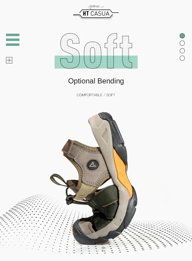Summer Outdoor Sandals for Men Breathable Hiking Shoes Water Beach Mens Sandals Camping Climbing Aqua Sneaker