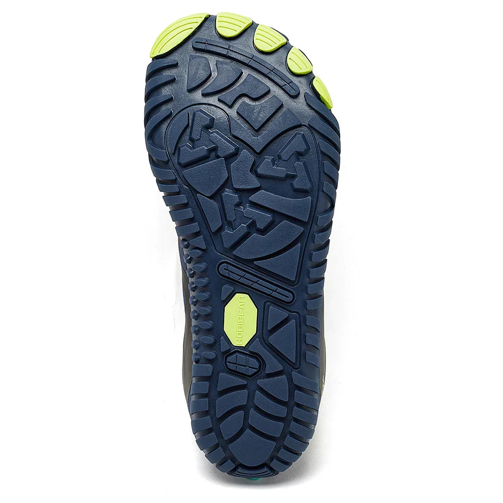 Wide Toe Barefoot Shoes for Unisex Artificial Leather Outdoor Walking Sneakers Zero Drop Minimalist Elastic Band Shoes