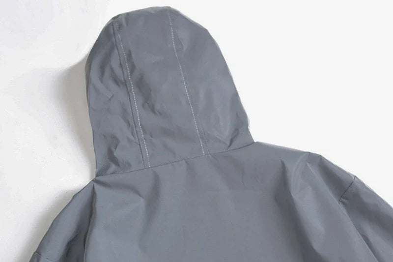 Night Reflective Clothes Spring New Men's Hooded Jacket Outdoor Run Casual Windproof Coat Couples Hip-hop Streetwear S-5XL