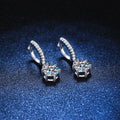 1ct Moissanite Drop Earring for Women Sparkling Diamond Earrings S925 Sterling Silver White Gold Plated Wedding Jewelry