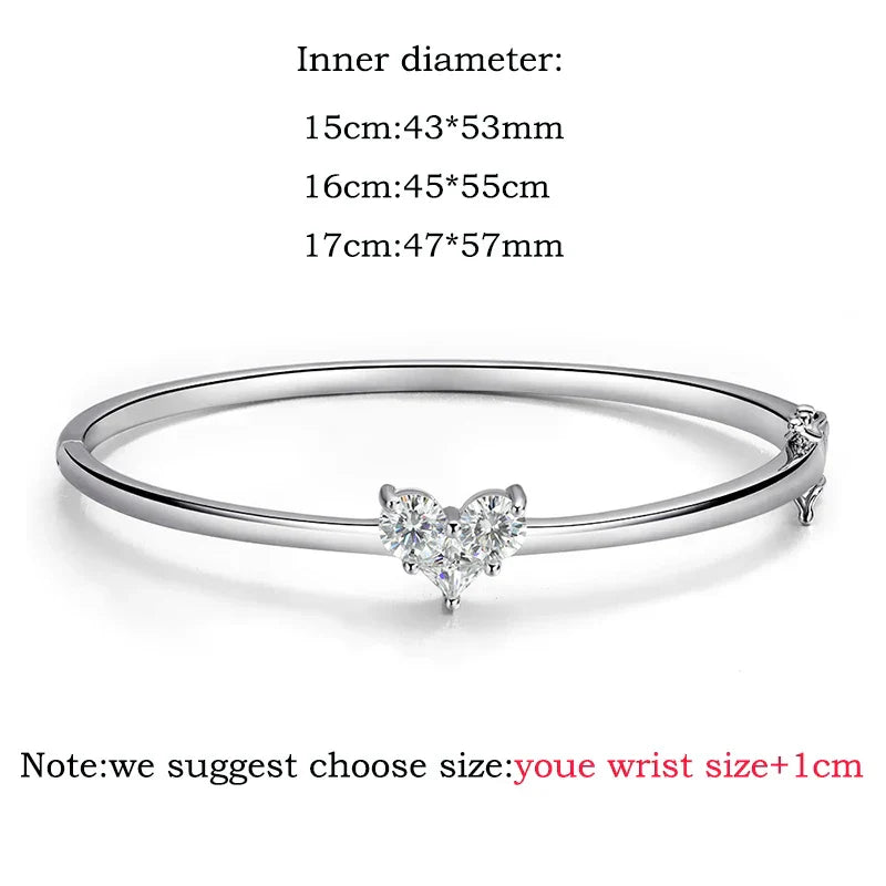 14K Plated Certified All Moissanite Bangles for Women Gems Lab Diamond Luxury Jewelry S925 Sterling Silver Shani Abergel