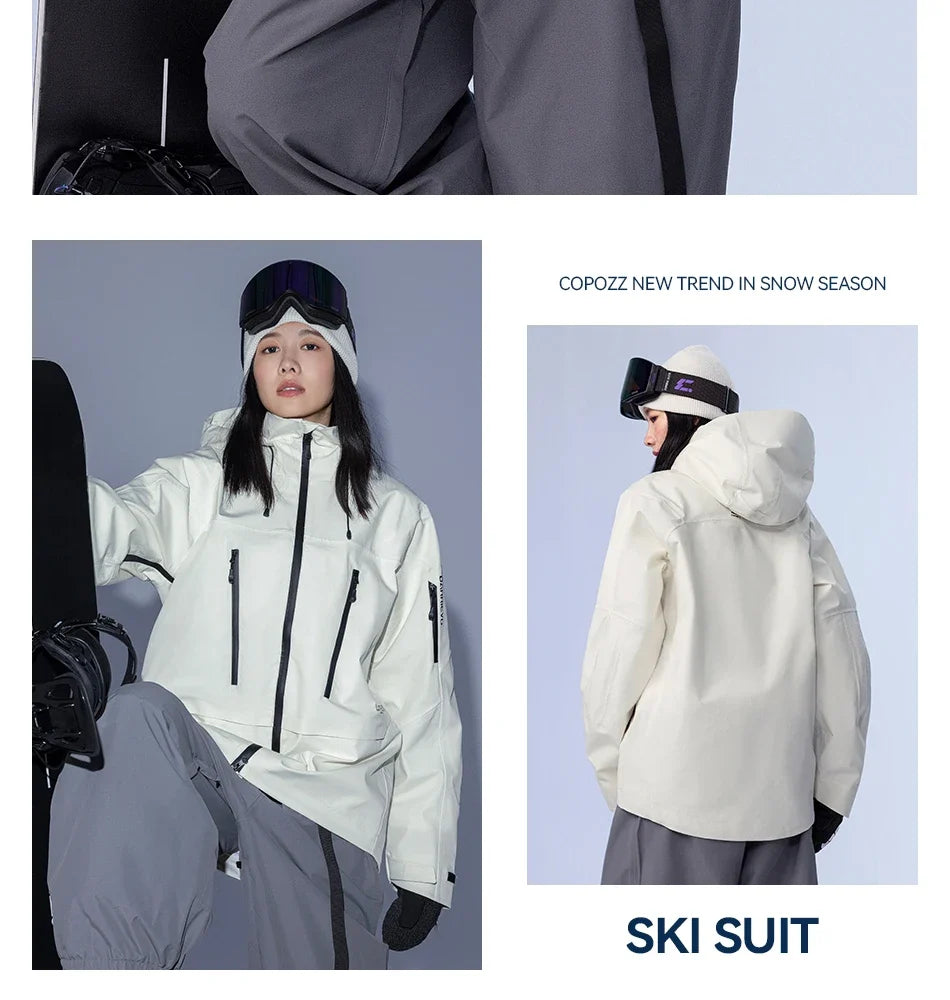 Ski Jacket Women Man Hooded Ski Wear Windproof Winter Overalls Hoodie Waterproof Outdoor Sports Clothing Snowboard