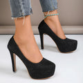2025 Fashion Shoes Female Basic Women's High Heels Sexy Party Pumps Women Platform Thin Heels Super High Slip on Shoes Women
