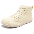 Mid-Top Barefoot Shoes Unisex Wide Toe Box Canvas Sneakes Zero Drop Lace Up Outdoor Walking Shoes