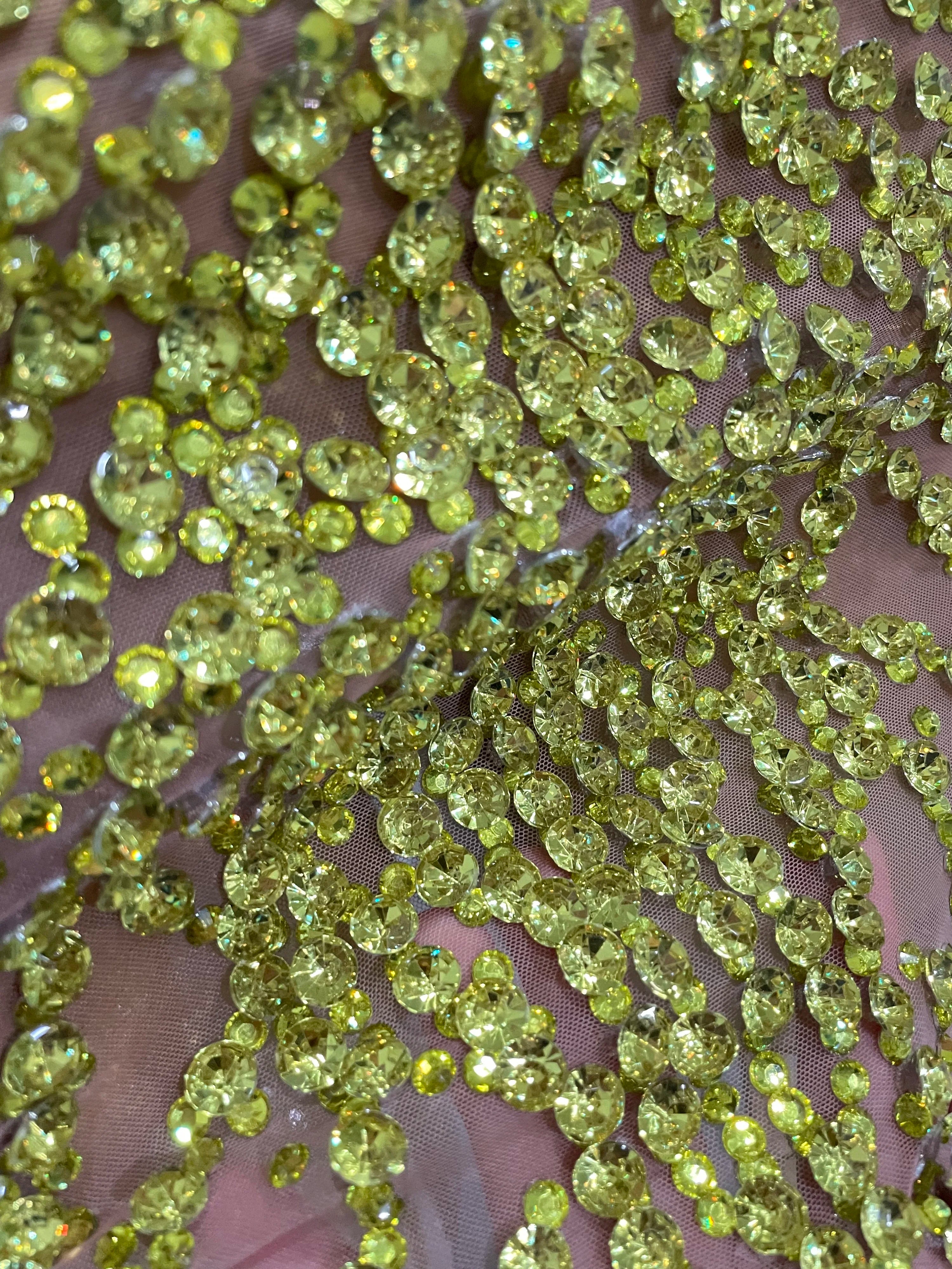 Sparkly Rhinestones Sexy Mesh See Through Dress Party Evening Prom Celebrate Birthday Dress Singer Dancer Show Stage Wear
