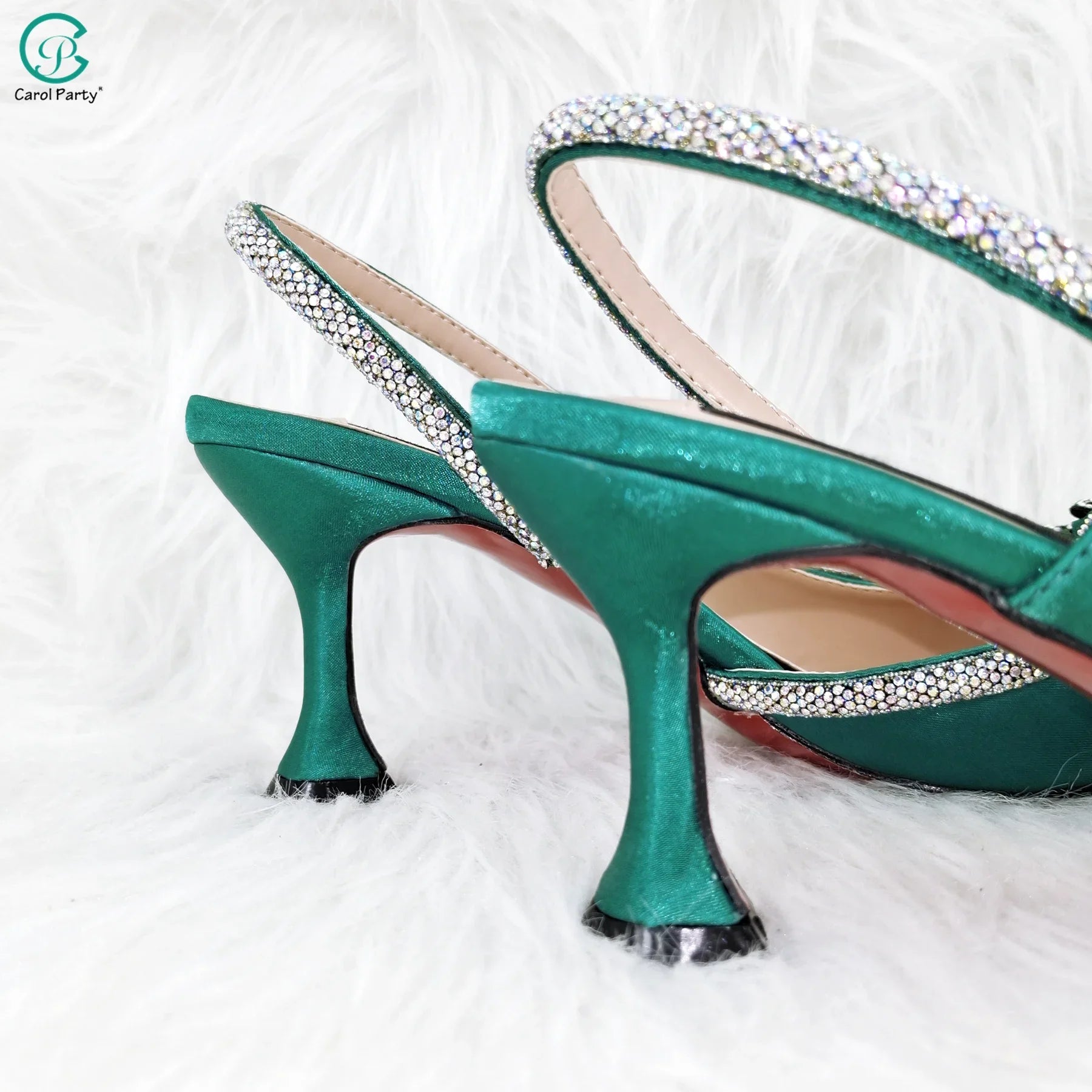 princess style  Young Girl Rhinestone-encrusted Bag & Comfortable  High Heels