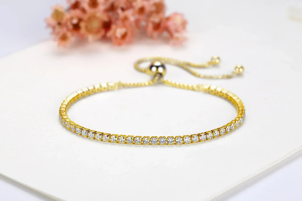 Full 2mm Moissanite Diamond Tennis Bracelet for Woman Man Certified s925 Silver Plated 18K Adjustable Link Chain Bracelets