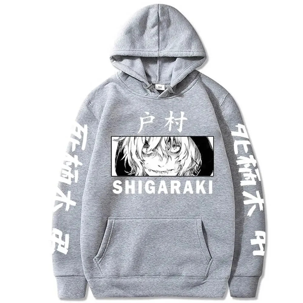 سترة رجالية بقلنسوة بتصميم أنمي ياباني My Hero Academia SHIGARAKI، كنزة بغطاء للرأس للرجال بأكمام طويلة بطراز الهيب هوب هاراجوكو شيغاراكي تومورا للجنسين بمقاس كبير