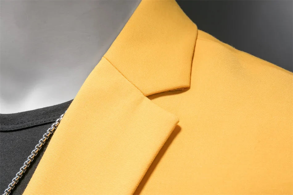 15-color boutique fashion suit 6XL men's slim groom wedding suit jacket business office suit casual solid color suit jacket