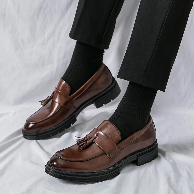 Zapatos De Hombre Loafers Men's Tassel Slip-On Comfortable Men Leather Shoes Casual Shoes Fashion Oxford Shoes Large Size 38-47