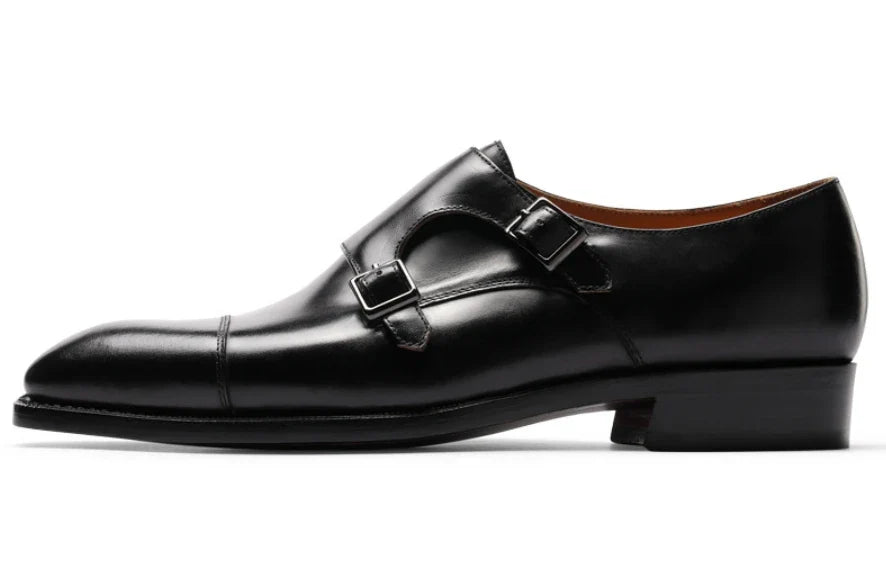 Men's Monk Strap Formal Leather Slip-On Oxfords Designer Party Wedding Dress Shoes