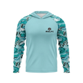 Men Hood Fishing Shirt long sleeve fishing t shirt uv protection Fishing Apparel