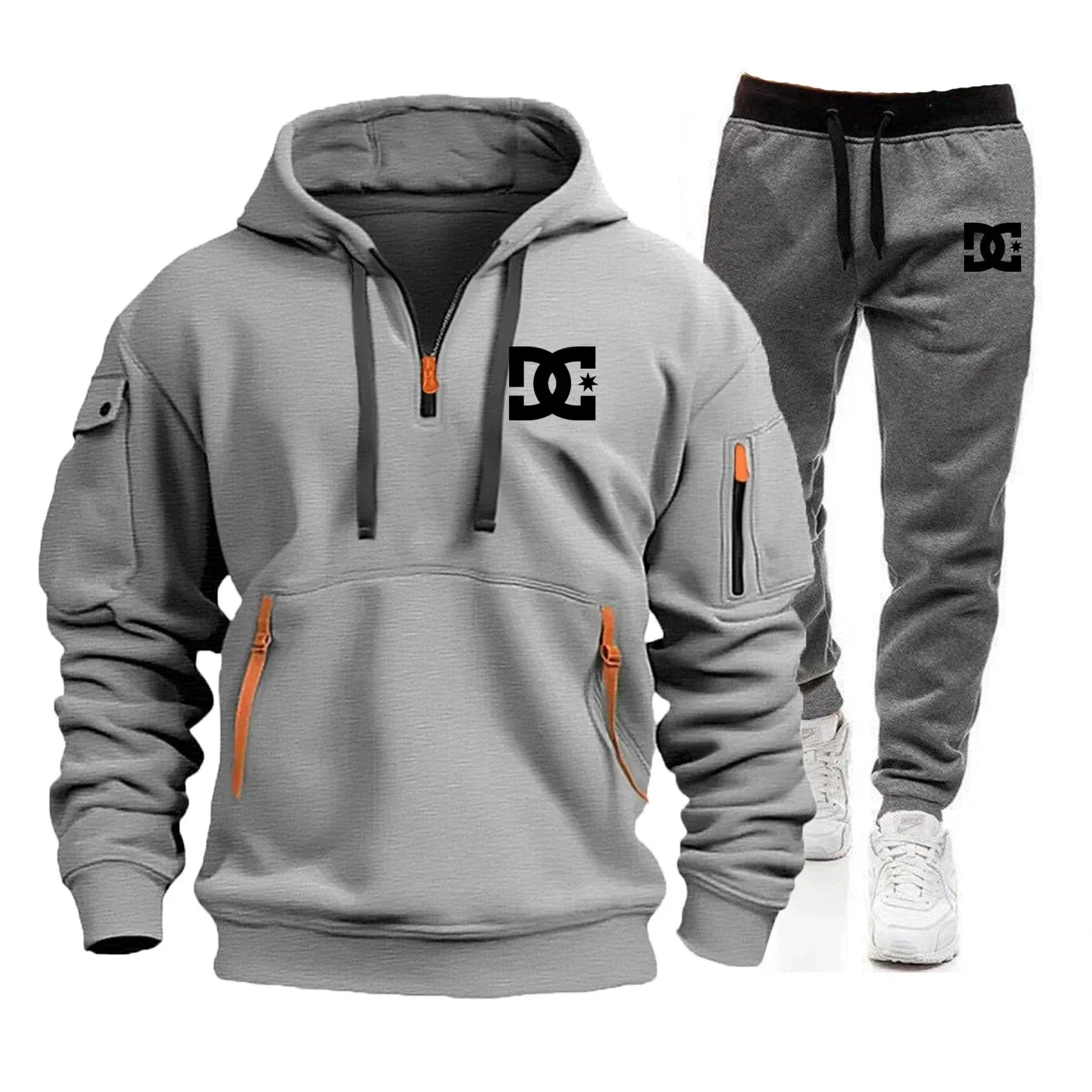 Men's hoodie sets for autumn and winter, featuring casual, fashionable, comfortable and personalized jogging suits and sport pan