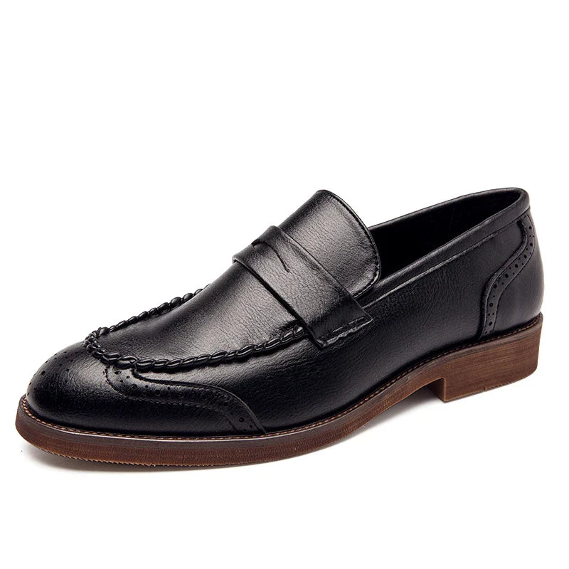 Spring Autumn New Men's Genuine Leather Casual Shoes Outdoor Work Shoes Office Dress Shoes Men's Wedding Shoes Free Delivery