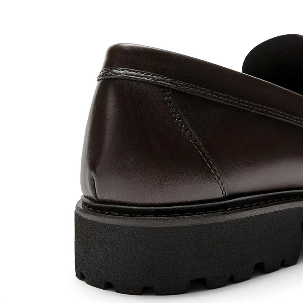 Handmade Men's Loafer Shoes High Quality Wear-Resistant Full Grain Leather Casual Shoes