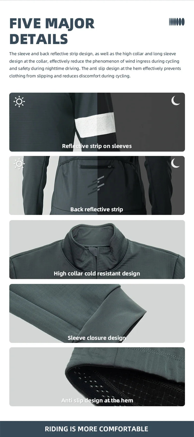 Winter Cycling Jacket Outdoor Warm Fleece Coat Thermal Bike Jacket Mtb Bicycle Jersey Weatherproof Windbreaker 5 color