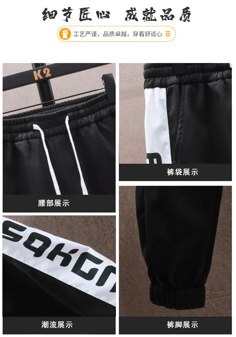 Spring Men Sportswear Tracksuit 2 Piece Running Sets Sports Hooded Jacket+Pant Sweatsuit Male Print Clothing Streetwear