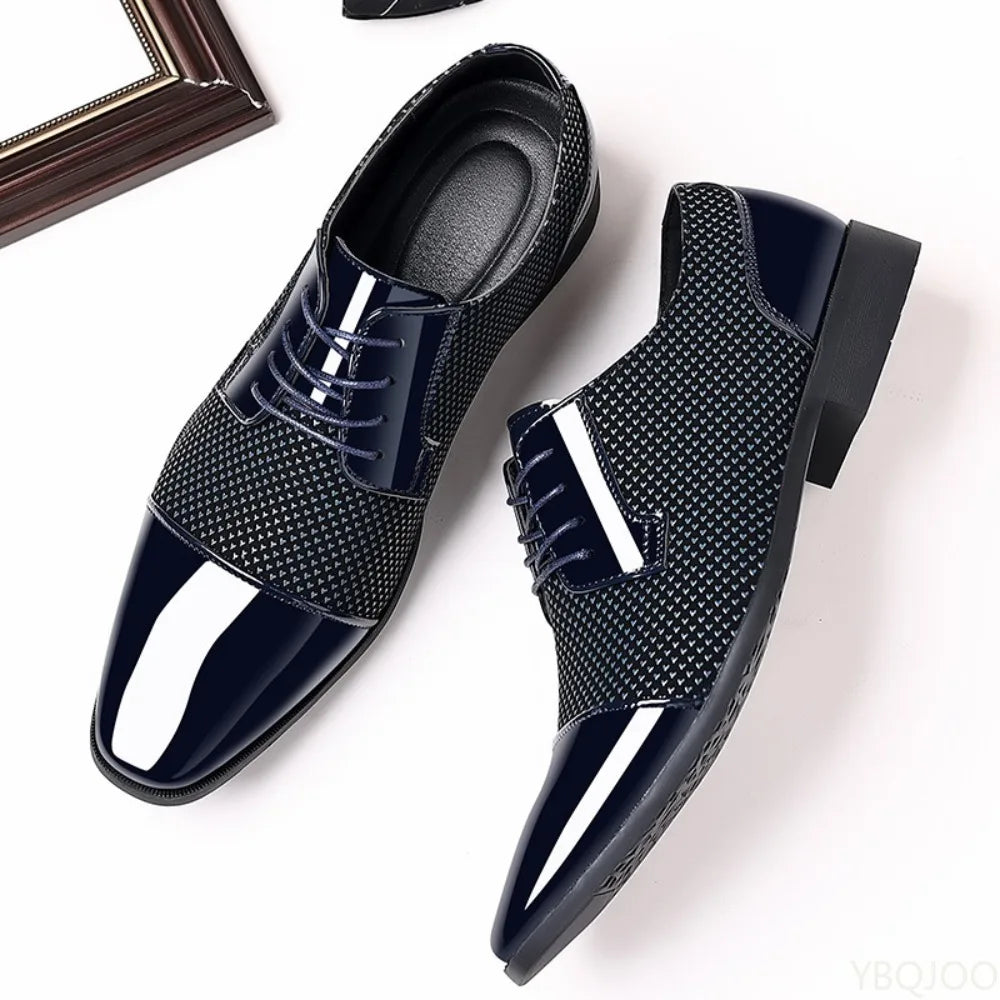 Men’s Fashion Business Formal Shoes – Black/Brown Leather, EU Sizes 40–48