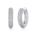 D color moissanite stud earrings 925 silver 18K gold plated hoop earrings, women's wedding party jewelry with gift box