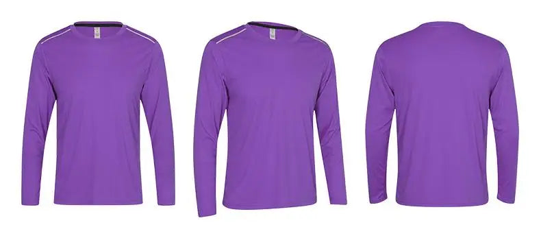 High Quality Spandex Men Women Kids Running Long Sleeve T-Shirt Quick Dry Gym Fitness Shirt Training Exercise Clothes Sports Top