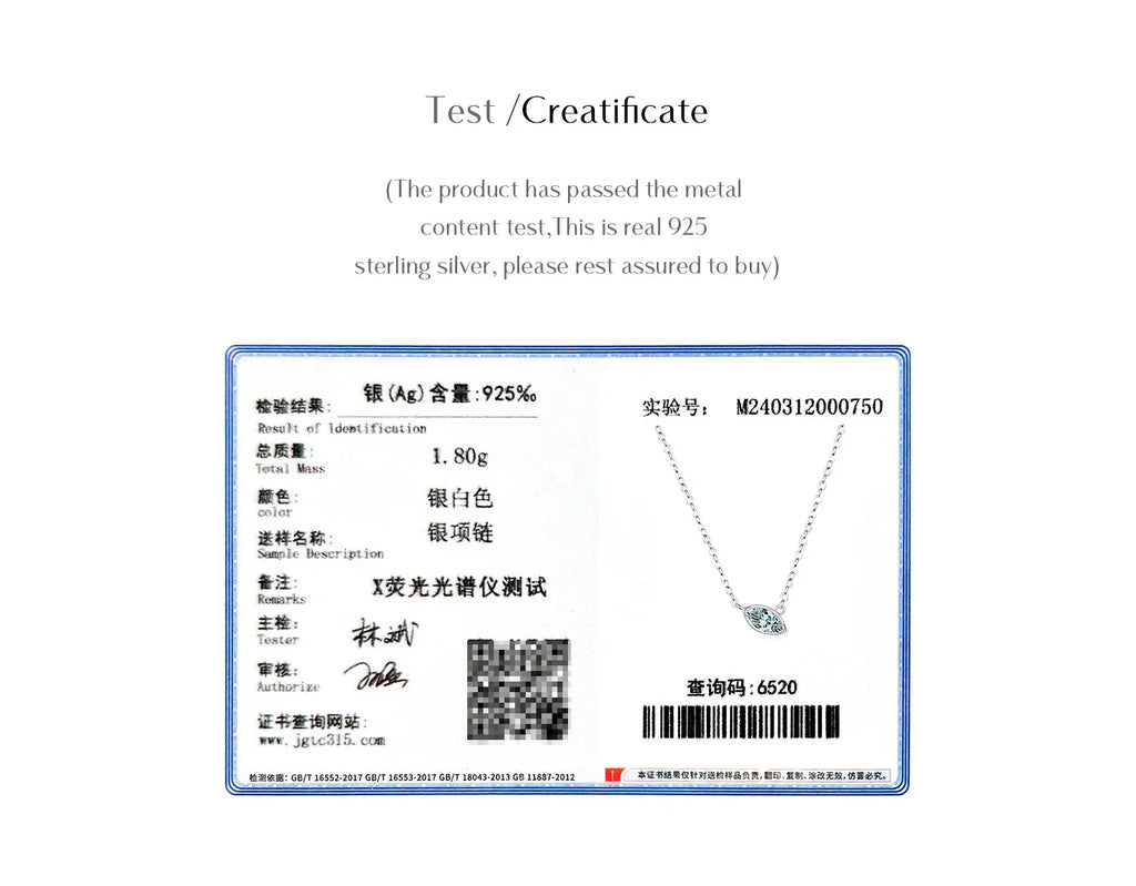 925 Sterling Silver Geometric Cubic Zirconia Pendant Necklace Fashion Stackable Asymmetrical Jewelry For Women Fine Gifts