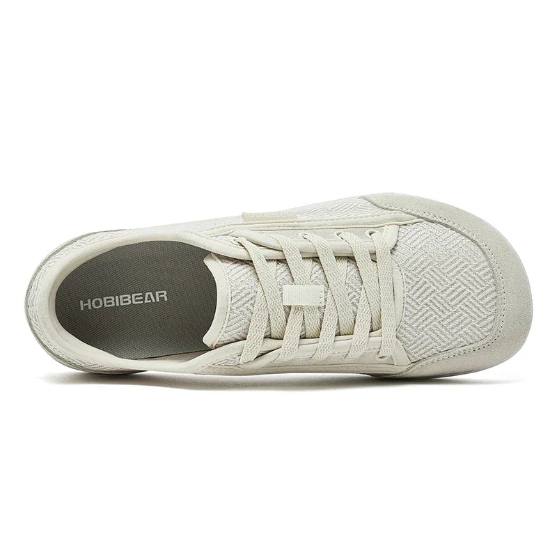 Barefoot Shoes Mens Womens | Zero Drop | Wide Toe | Minimalist Cowhide Leather Lace Up Fashion Sneakers