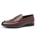 Brown Flat Leather Loafers Shoes for Men Fashion 2025 Classic Original Size Man Casual Shoe 45 Comfortable Shipping Free New In
