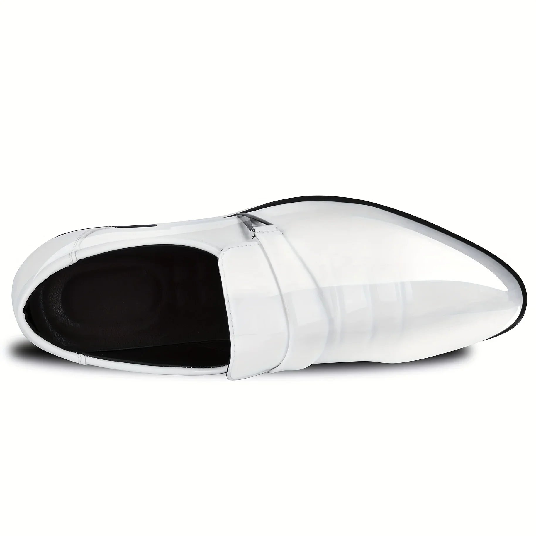 Men's Pointed Toe Tuxedo Casual Shoes – Slip-On Dress Shoes Black/Brown EU 40–48
